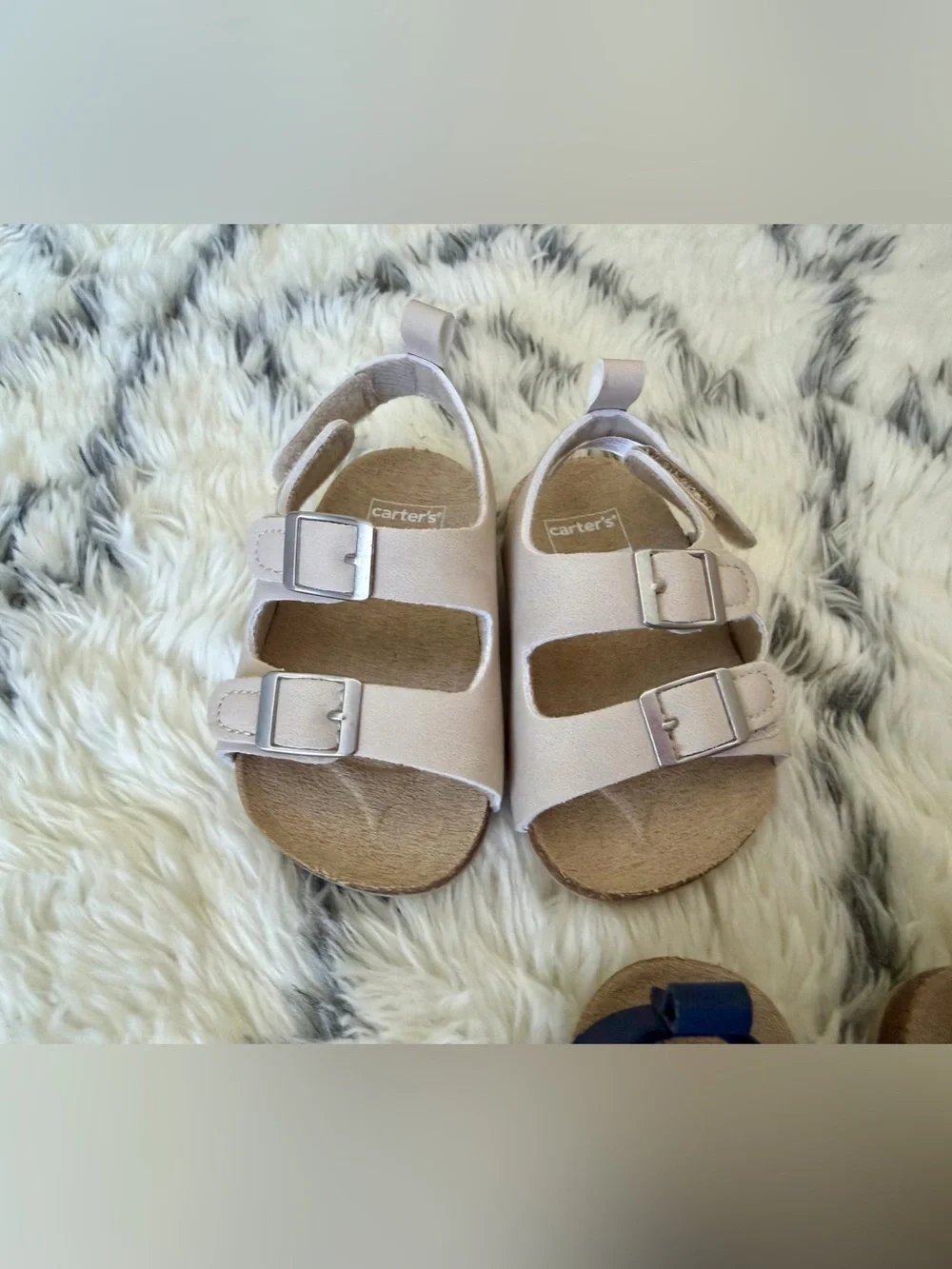 Like New! Set of 2 - Carter’s Blue & Tan Sandals - 9-12 Months!